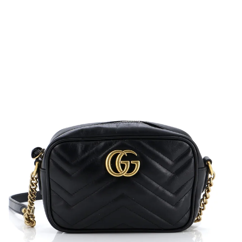 Women Gucci bags with a snap - button closure and a decorative charmGG Marmont Shoulder Bag Matelasse Leather Mini