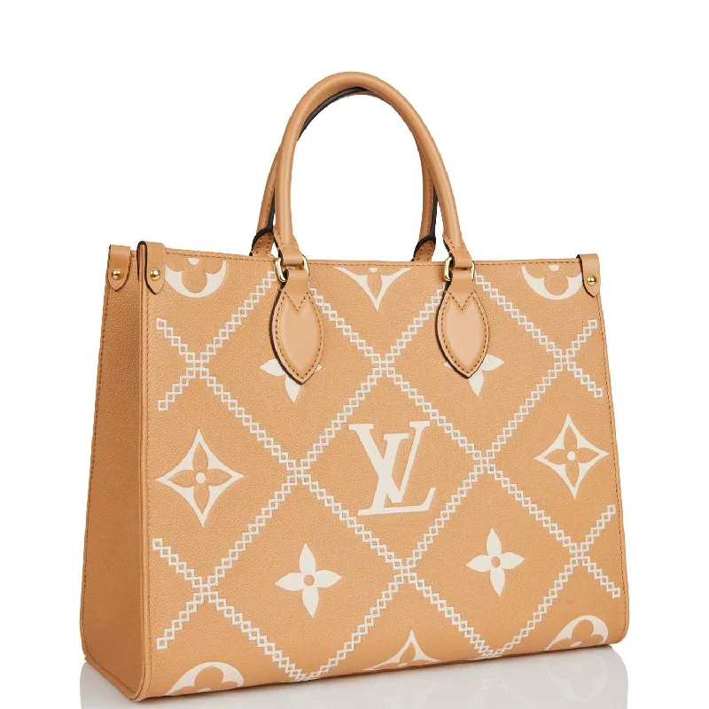 Louis Vuitton crossbody bags with a printed floral pattern for femininityLouis Vuitton Arizona Empreinte Giant Monogram OnTheGo MM