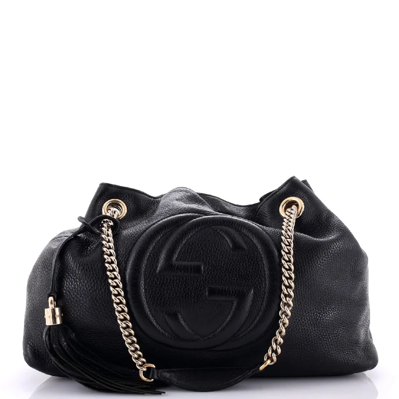 Gucci backpacks for women with a multi - pocket designSoho Chain Strap Shoulder Bag Leather Medium