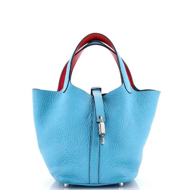 Foldable Hermes Shopping Totes for Added ConvenienceEclat Picotin Lock Bag Clemence with Swift PM