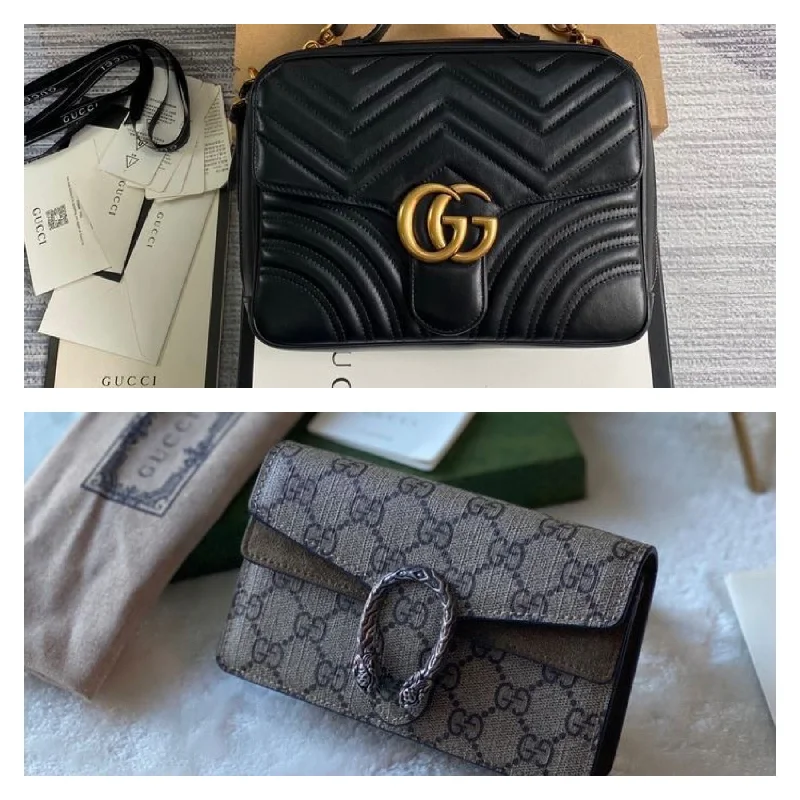 Women Gucci bags with a front - zip pocket for small itemsCombo Gucci 20