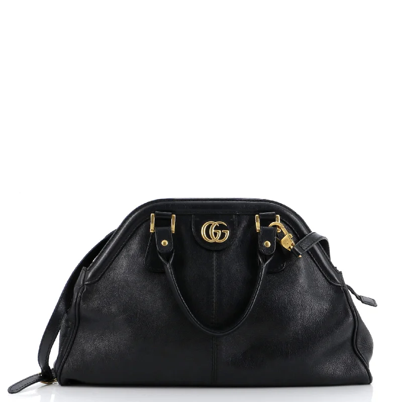 Ladies Gucci handbags with a detachable coin purse insideRE(BELLE) Top Handle Bag Leather Medium