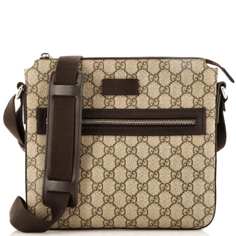 Women Gucci bags with a zippered interior pocketFront Zip Messenger GG Coated Canvas Medium