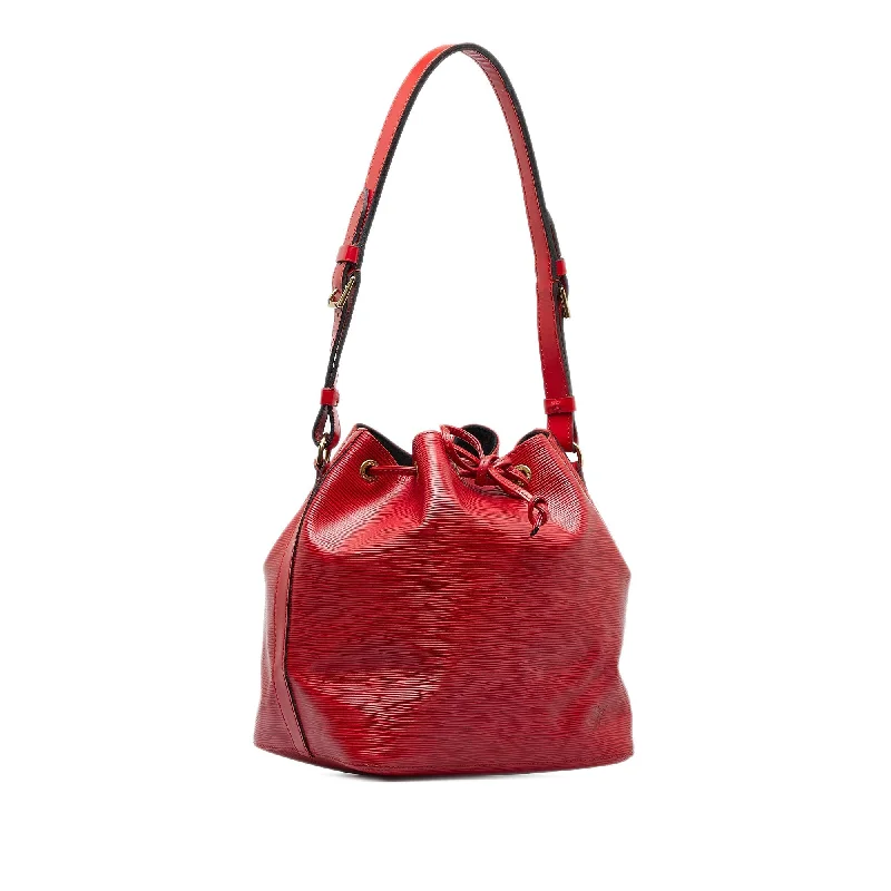 Louis Vuitton bags with a detachable mobile phone holder for convenienceLOUIS VUITTON Epi Petit Noe Bucket Bag