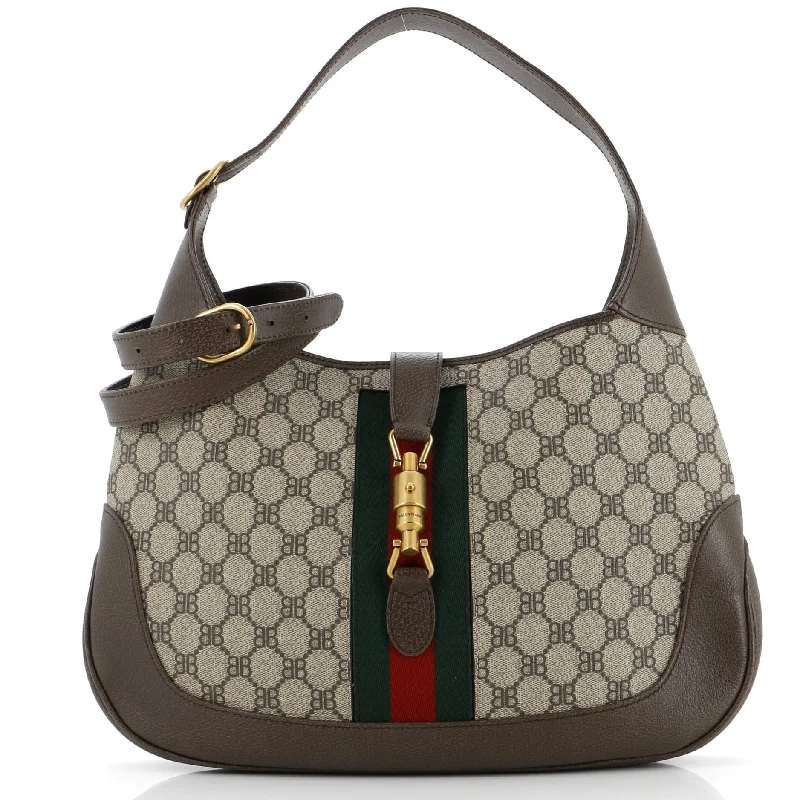 Women Gucci tote bags in GG Supreme canvas for a branded feelx Gucci The Hacker Project Jackie 1961 Hobo BB Coated Canvas Medium