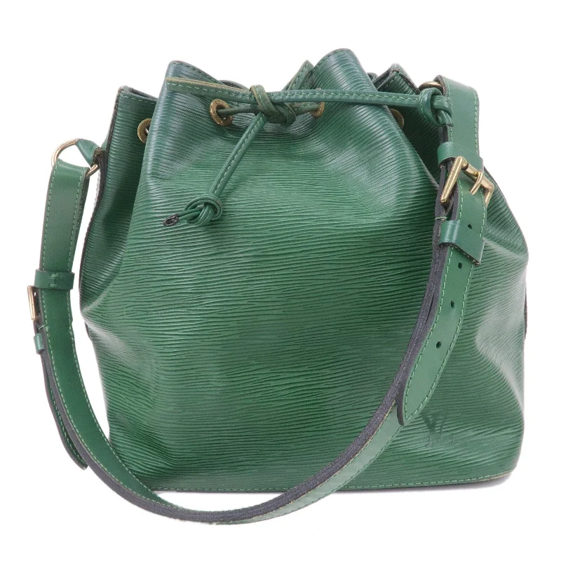 Louis Vuitton Alma bags with a leather - wrapped handle for a luxurious feelLouis Vuitton Epi Petit Noe Shoulder Bag Borneo Green M44104Used F/S