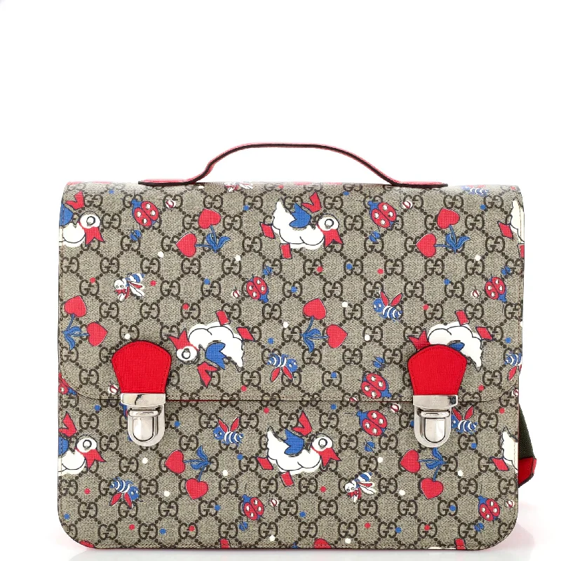 Women Gucci bags with a detachable mobile phone holderChildren's Flap Backpack Printed GG Coated Canvas