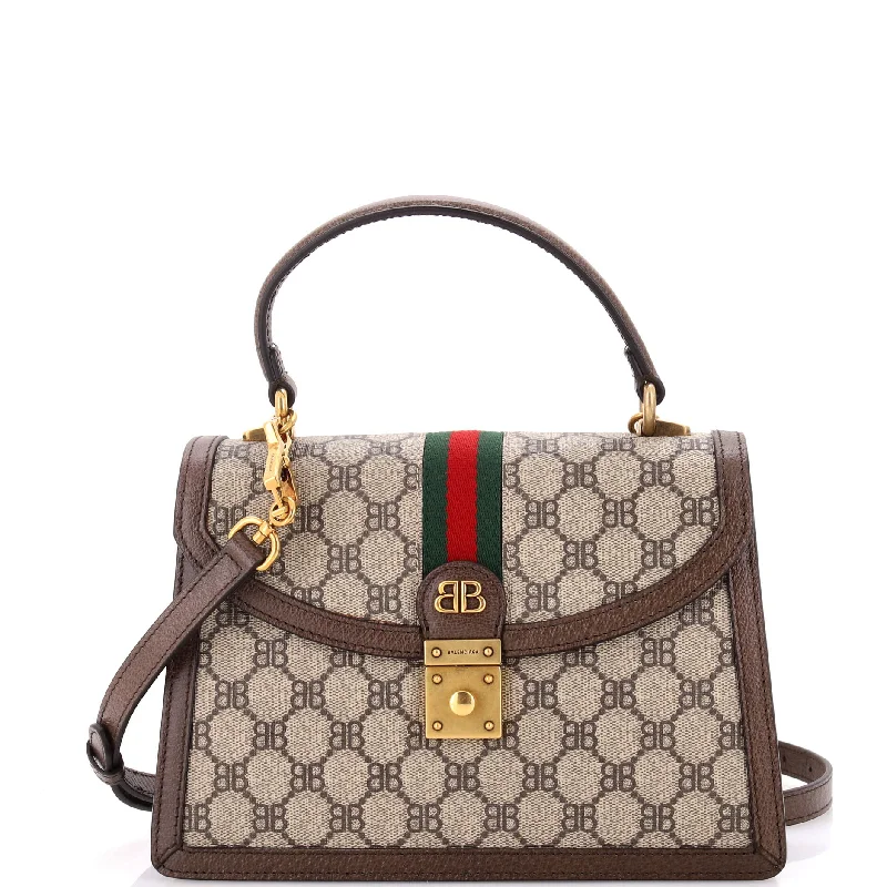 Gucci tote bags for women with a water - resistant coatingx Gucci The Hacker Project Top Handle Bag BB Coated Canvas Small