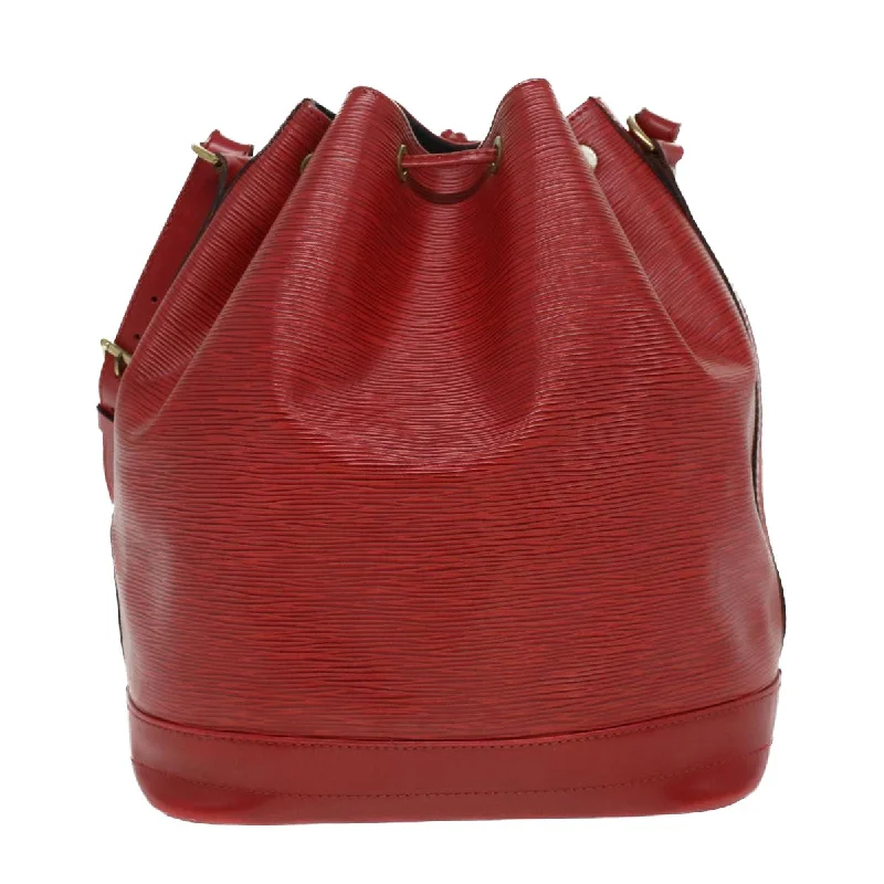 Ladies Louis Vuitton shoulder bags with a single - handle silhouetteLOUIS VUITTON Epi Noe Shoulder Bag Red M44007 LV Auth jk2977