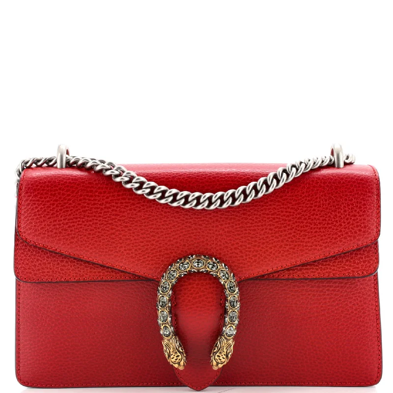 Women Gucci bags with a chain - link trim and a leather bodyDionysus Bag Leather Small