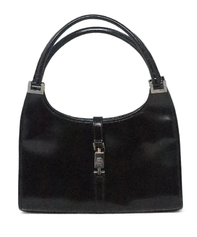 Women Gucci Sylvie bags with a detachable ribbon detailGucci Vintage Black Leather Jackie O Bag