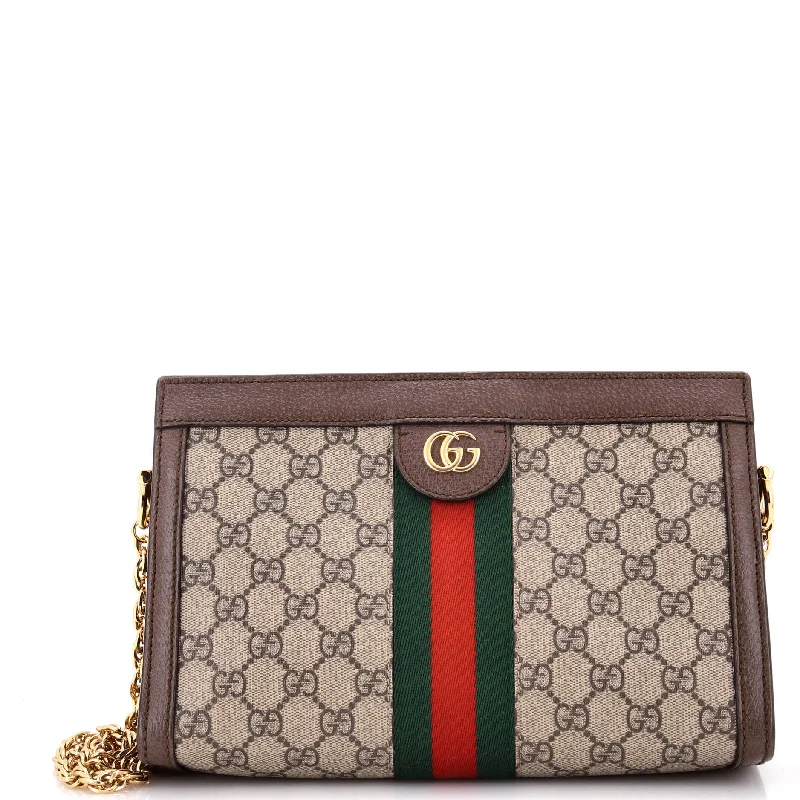 Gucci Marmont bags for women with a snakeskin - effect panelOphidia Chain Shoulder Bag GG Coated Canvas Small