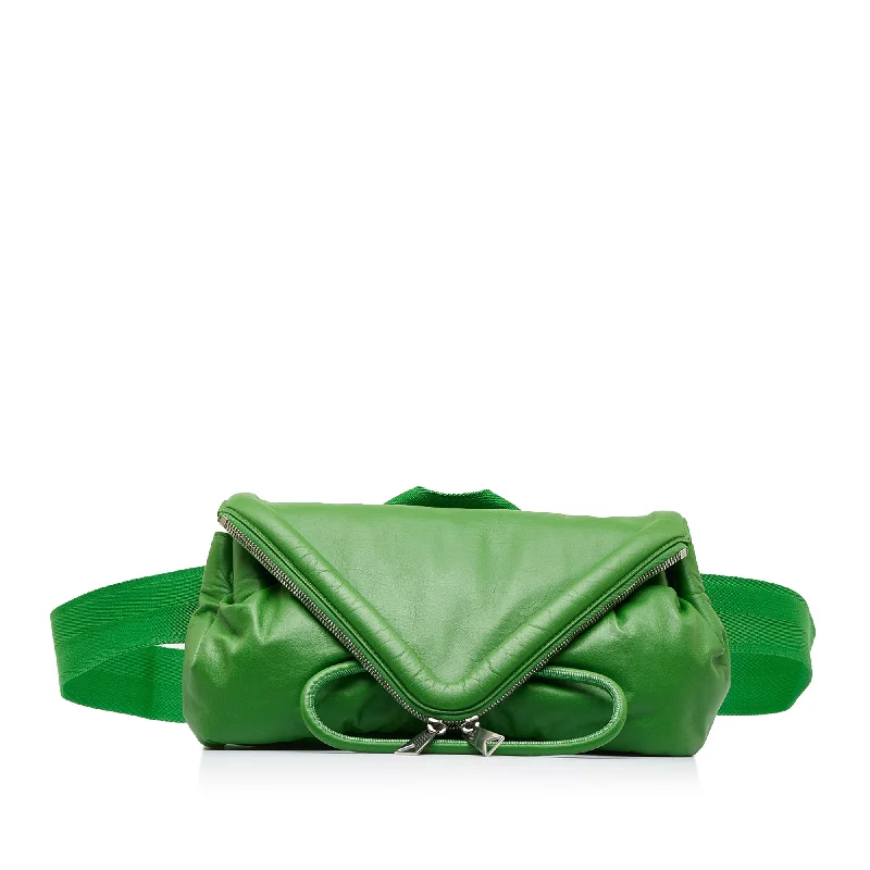 Bottega Veneta bags with interior compartmentsGreen Bottega Veneta Beak Belt Bag