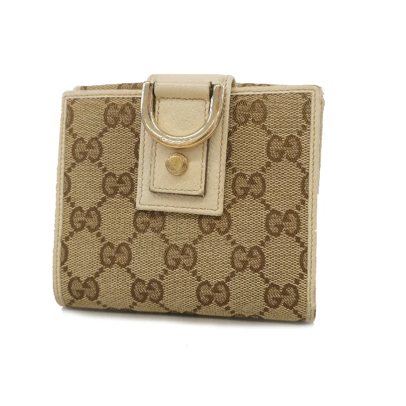 Ladies Gucci shoulder bags with a single - handle designGucci Bi-fold Wallet 141411 Women's GG Canvas Wallet (bi-fold) Beige