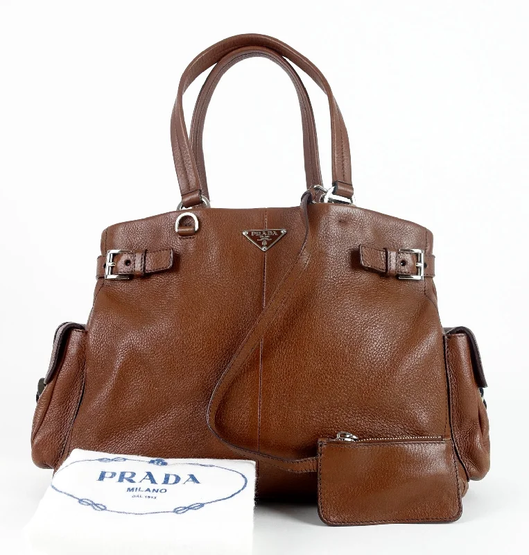 Ladies Prada Re - Edizione 2005 bags in a pastel color for a soft lookVitello Daino Leather Shoulder Bag