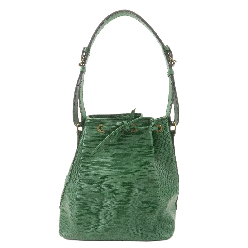 Louis Vuitton crossbody bags with a woven leather strap for textureLouis Vuitton Epi Petit Noe Shoulder Bag Borneo Green M44104