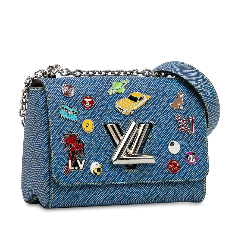 Ladies Louis Vuitton Petite Malle bags in a pastel color for a soft lookLouis Vuitton Limited Edition Pins Embellished Epi Twist MM (DNZ31f)