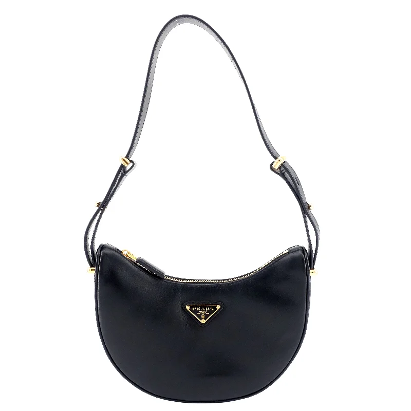 Prada handbags with a patent - leather finish for a shiny and sophisticated appearanceArqué Calfskin Leather Shoulder Bag