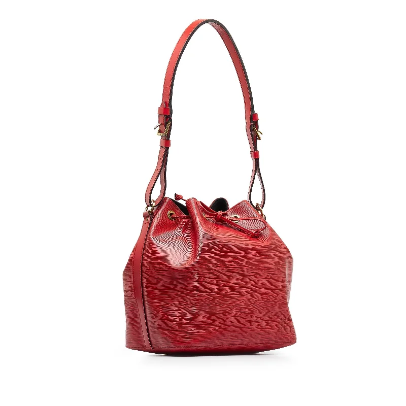 Louis Vuitton handbags with a back - zip pocket for storing valuablesLOUIS VUITTON Epi Petit Noe Bucket Bag