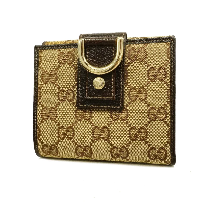 Gucci Marmont bags for women with a contrast - colored interiorGucci Bi-fold Wallet 141411 Women's GG Canvas Beige,Brown