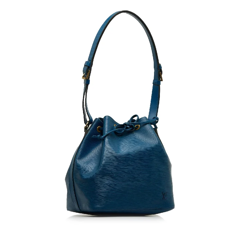 Louis Vuitton Capucines bags with smooth calfskin leather for luxuryLOUIS VUITTON Epi Petit Noe Bucket Bag