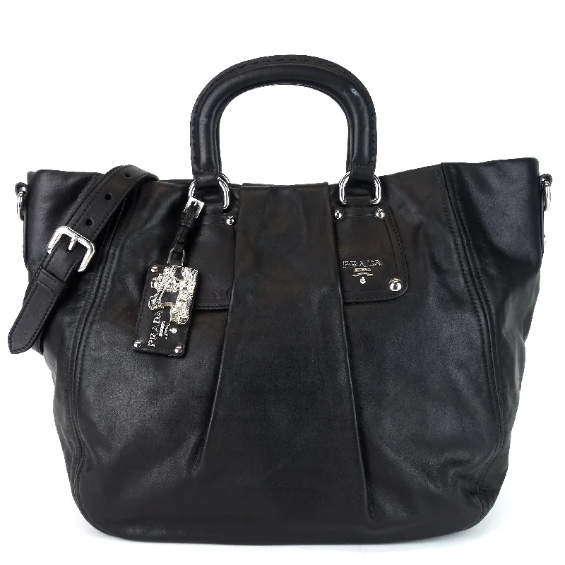 Ladies Prada Galleria bags with a textured leather surface for a more tactile lookVitello Daino Leather Tote Bag