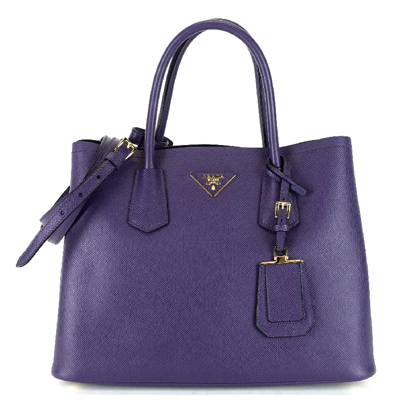 Prada Cahier bags with a detachable shoulder strap for versatile carryingDouble Handle Saffiano Cuir Medium Bag