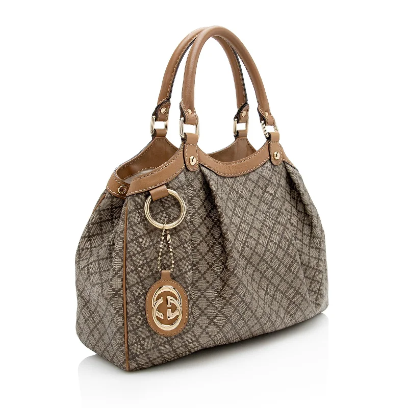 Gucci crossbody bags for women with adjustable leather strapsGucci Diamante Canvas Sukey Medium Tote - FINAL SALE (22989)