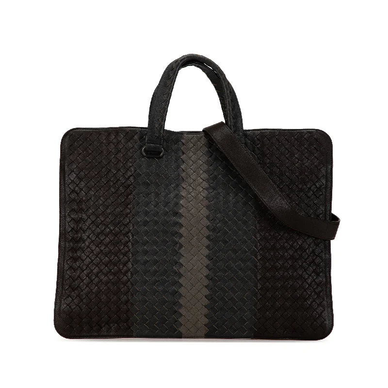 Bottega Veneta bags for winter fashionBlack Bottega Veneta Intrecciato Nappa Club Fume Briefcase Business Bag