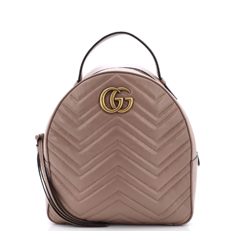 Gucci backpacks for women with a sleek silhouetteGG Marmont Backpack Matelasse Leather Small