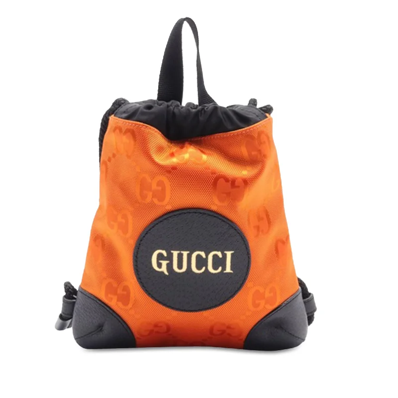 Ladies Gucci Dionysus bags in a pastel colorOrange Gucci GG Nylon Off The Grid Drawstring Backpack