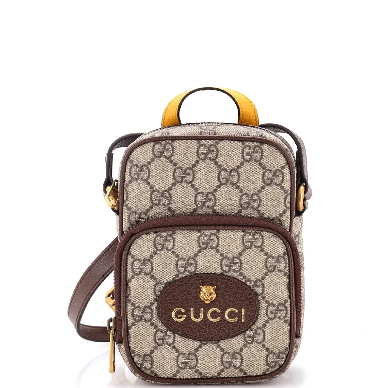 Women Gucci bags with a front - zip pocket for small itemsNeo Vintage Top Handle Crossbody Bag GG Coated Canvas Mini