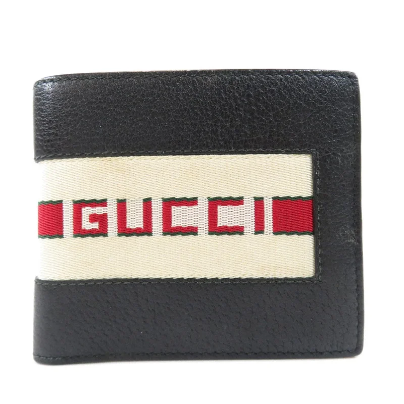 Gucci crossbody bags for women with adjustable leather strapsGucci 408826 sherry line bi-fold wallet calf ladies