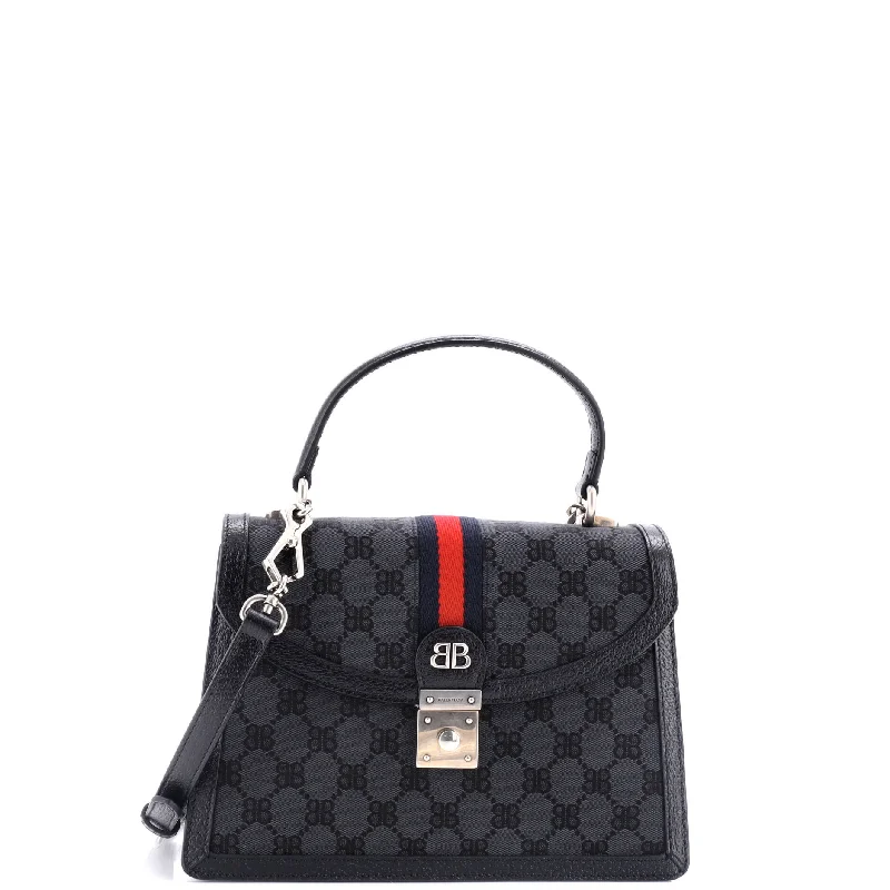 Gucci handbags for women with a patent - leather finishx Gucci The Hacker Project Top Handle Bag BB Coated Canvas Small