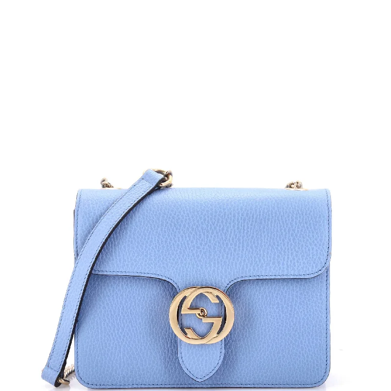 Small - sized Women Gucci shoulder bags for evening outingsInterlocking Shoulder Bag Leather Small