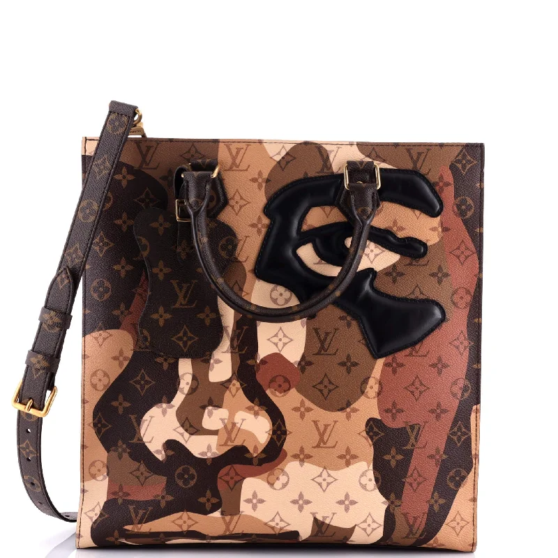 Gucci tote bags for women with a printed Gucci logox Kid Super Sac Plat NV Limited Edition Patchwork Printed Camouflage Monogram Canvas