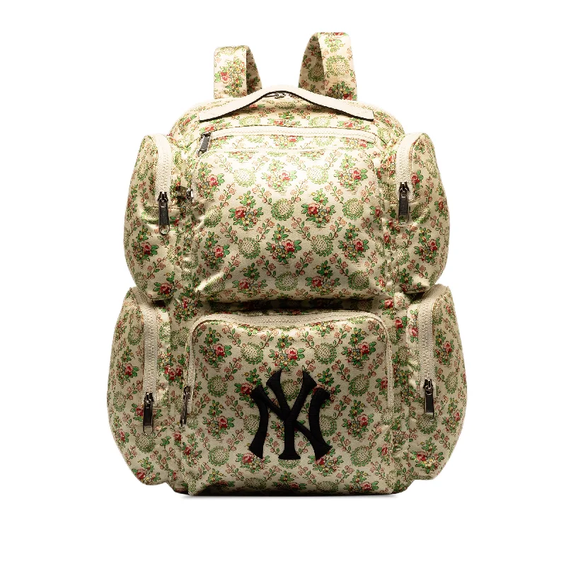 Ladies Gucci Dionysus bags with a detachable shoulder strapBrown Gucci MLB Floral Satin NY Yankees Patch Backpack