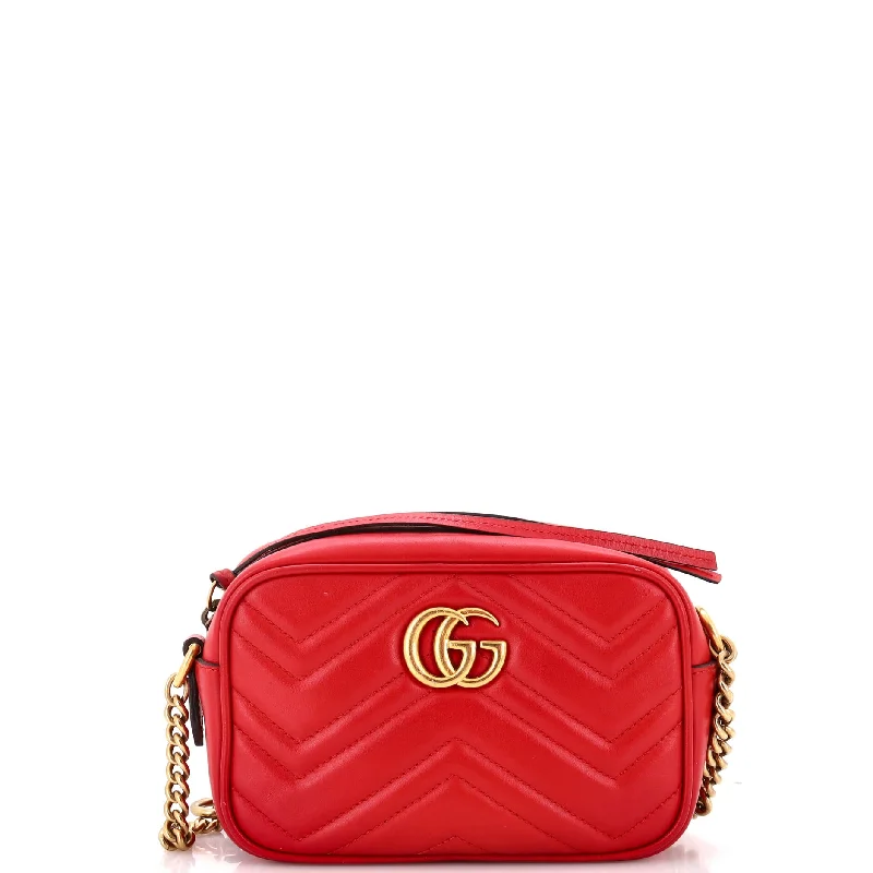 Women Gucci Sylvie bags with a detachable ribbon detailGG Marmont Shoulder Bag Matelasse Leather Mini