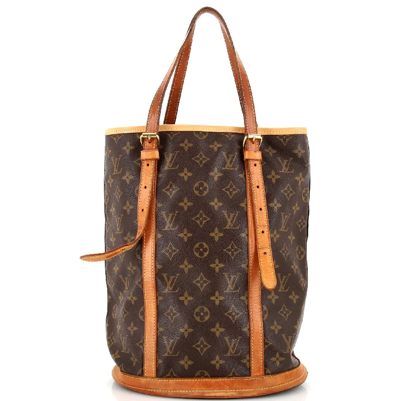 Women Gucci Sylvie bags with a detachable ribbon detailBucket Bag Monogram Canvas GM