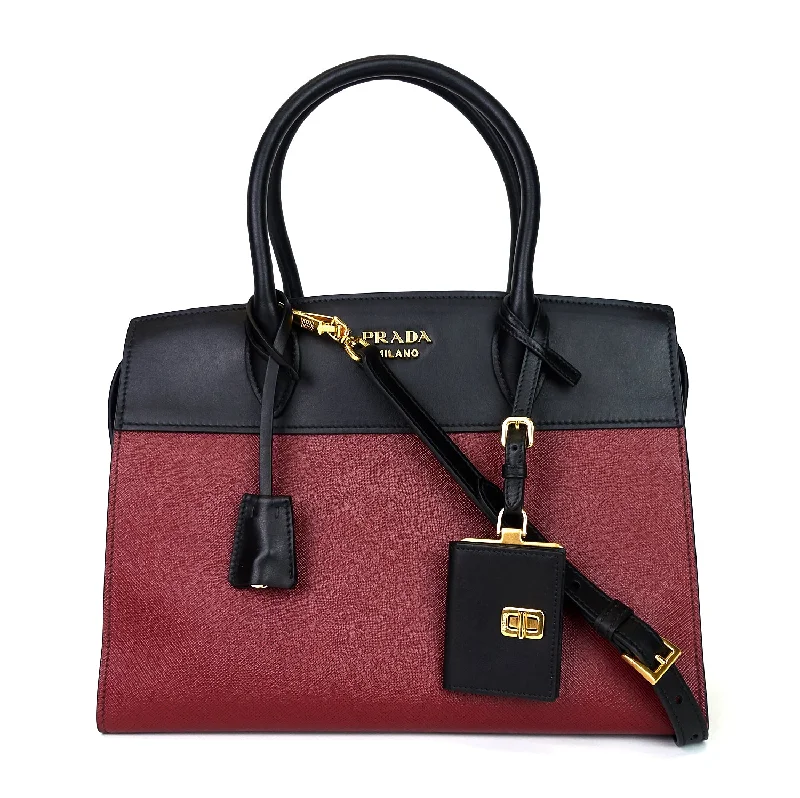 Prada bags with a front - flap pocket for quick access to essentialsEsplanade Saffiano Leather Tote Bag