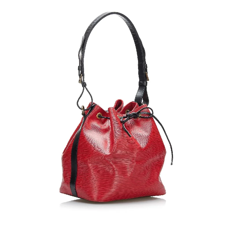 Ladies Louis Vuitton shoulder bags with a magnetic - closure flap for easeLouis Vuitton Epi Petit Bicolor Noe (SHG-ZLtvpl)