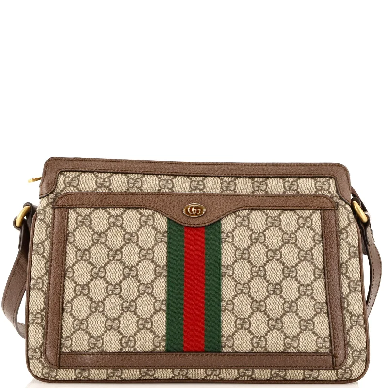 Gucci Marmont bags for women with a snakeskin - effect panelOphidia Zip Shoulder Bag GG Coated Canvas Medium