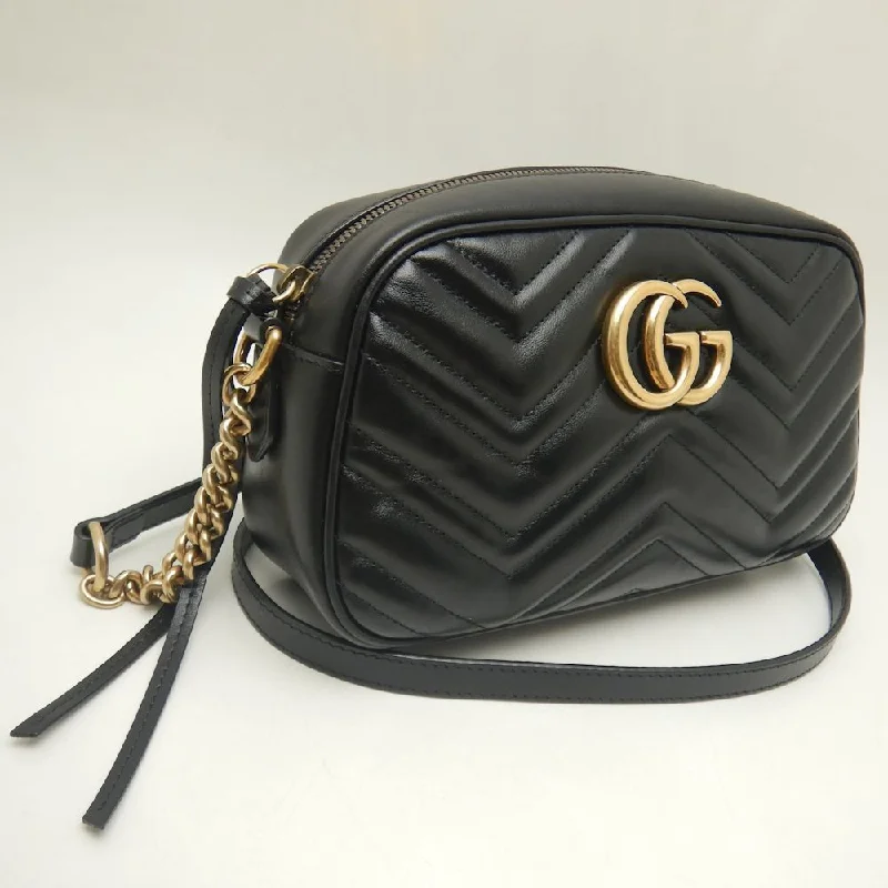 Women Gucci bags with a front - flap pocket for quick - access itemsGucci Quilted Small Shoulder Bag Gg