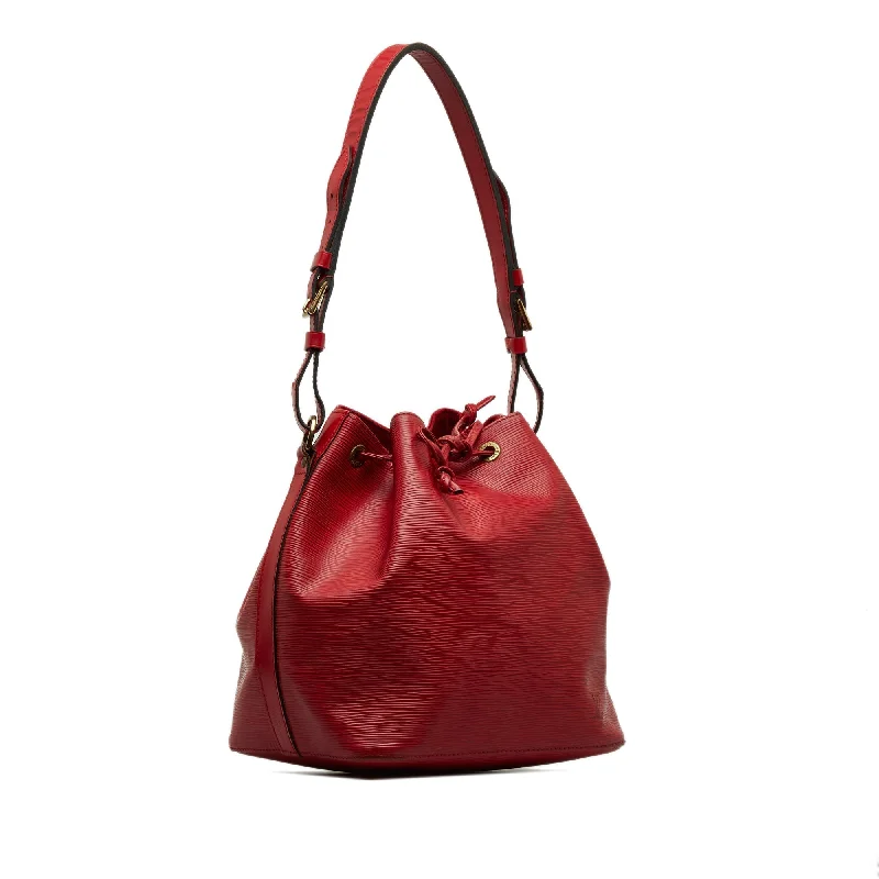 Ladies Louis Vuitton shoulder bags with a single - handle silhouetteLOUIS VUITTON Epi Petit Noe Bucket Bag