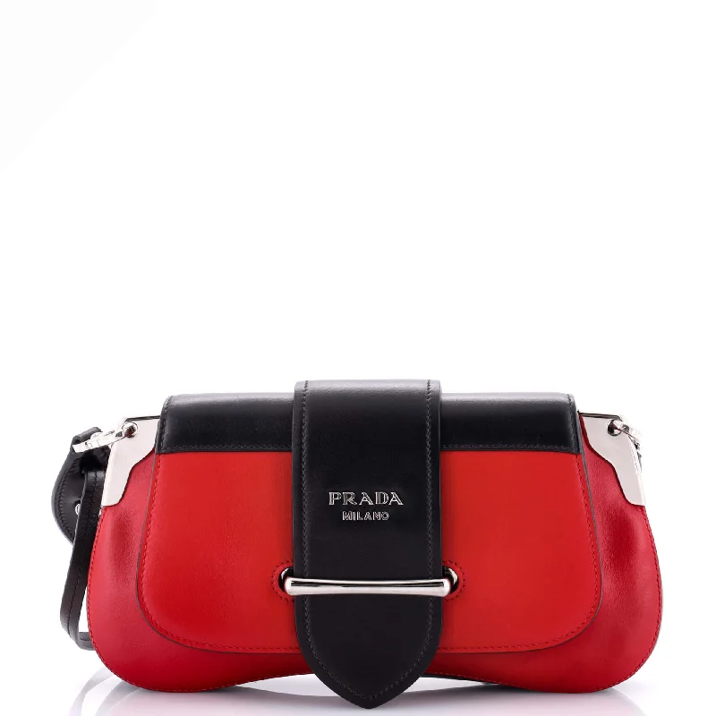 Prada handbags with a perforated leather detail for a unique and breathable designSidonie Shoulder Bag City Calf Medium