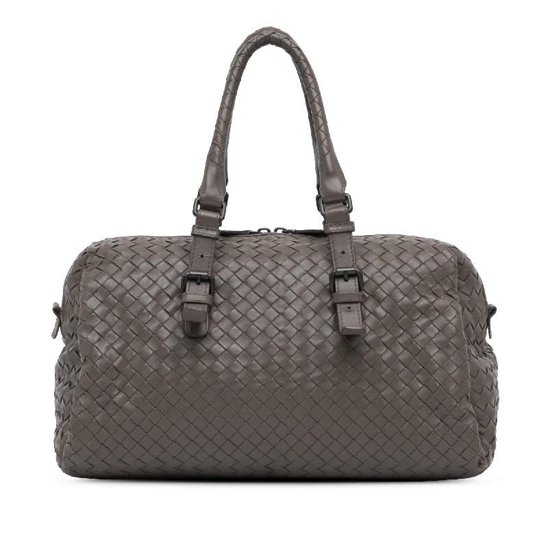 Bottega Veneta bags with quilted designsBrown Bottega Veneta Nappa Intrecciato Boston Bag