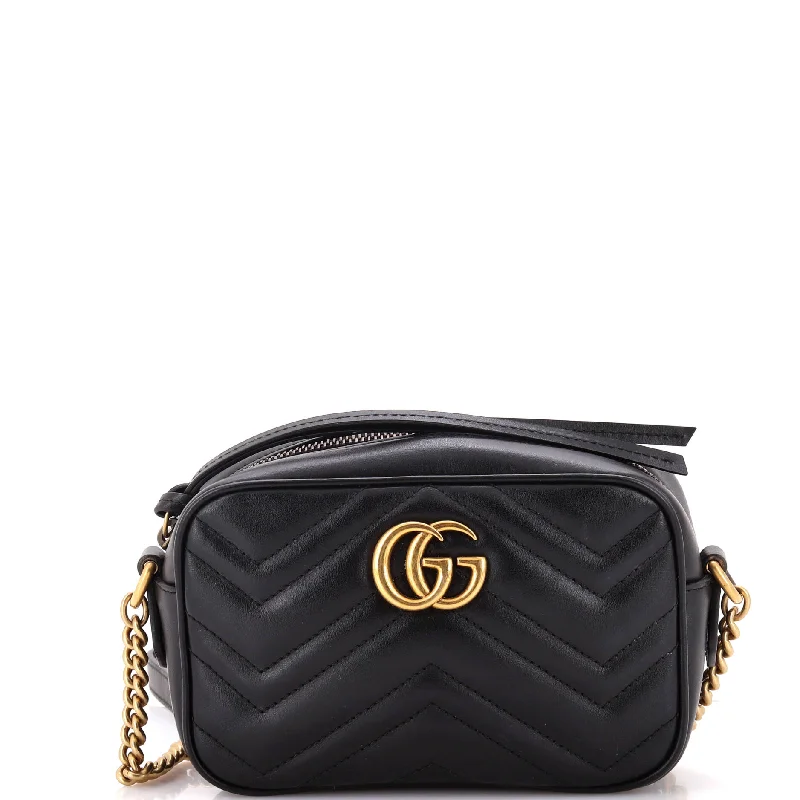 Women Gucci bags with a magnetic snap closure for easy accessGG Marmont Shoulder Bag Matelasse Leather Mini