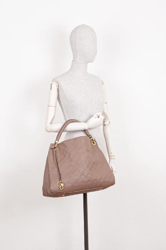 Louis Vuitton handbags with a metal - framed clasp for durabilityLOUIS VUITTON Artsy Bag MNG Empreinte Taupe