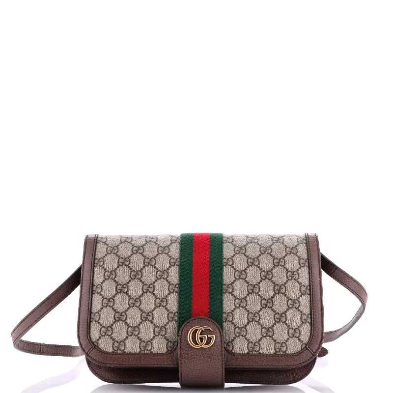 Gucci tote bags for women with a water - resistant coatingOphidia Compartment Messenger Bag GG Coated Canvas Medium