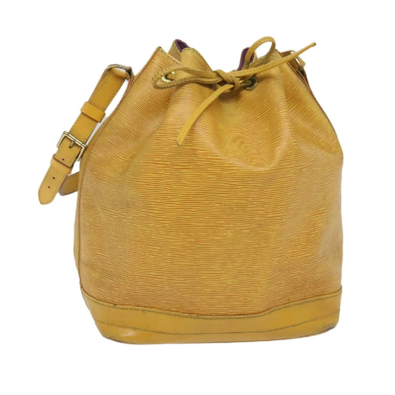 Ladies Louis Vuitton Capucines bags with gold - toned hardwareLOUIS VUITTON Epi Noe Shoulder Bag Tassili Yellow M44009 LV Auth 57020